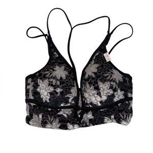 NWT Victoria's Secret PINK limited edition velvet floral bralette small